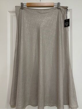Vince Camuto Confetti Ready Midi Skirt | Size L | Birch | NWT